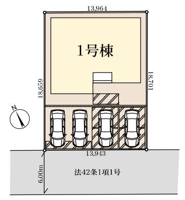 リーブルガーデン．S　深谷東方町第６　の区画図|現地区画図