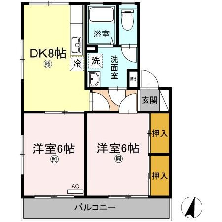 レコルト福田Ⅱの間取り