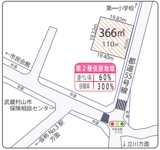 【地図】 | 武蔵村山市本町1丁目　売地