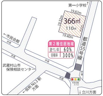 【地図】 | 武蔵村山市本町1丁目　売地
