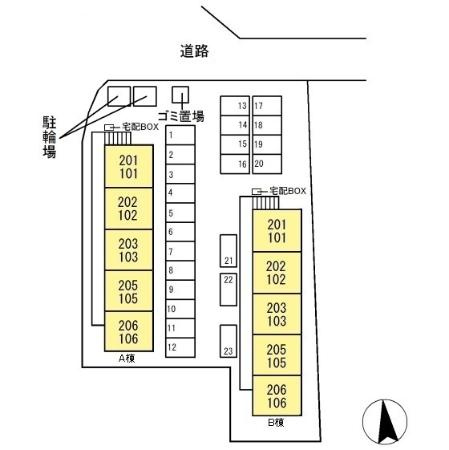 ステラ　A棟の区画図