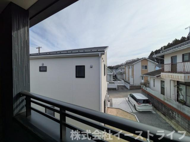 【新築戸建】　いわき市若葉台2丁目第5　全2棟　長期優良住宅の展望|1号棟写真　インナーバルコニーからの眺望です