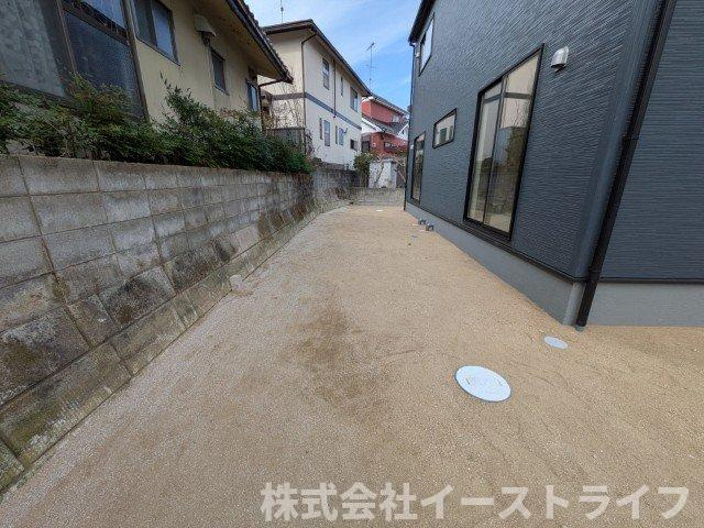 【新築戸建】　いわき市若葉台2丁目第5　全2棟　長期優良住宅の庭|1号棟写真　家庭菜園やガーデニングも楽しめる庭がついています