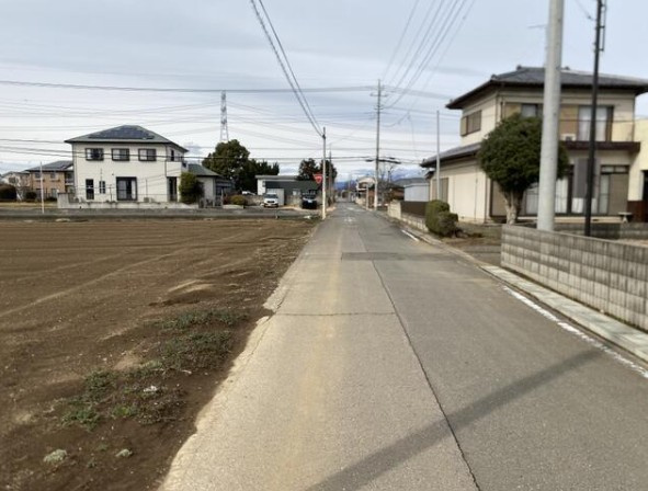 太田市 新田村田町（治良門橋駅） 店舗用地の前面道路含む現地写真