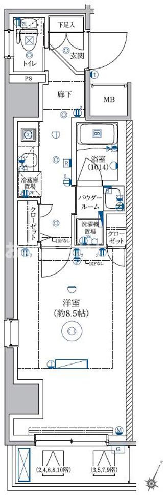 LEXE AZEST横濱関内【おとり物件なし】#学生・社会人にオススメ！初期費用分割払いOK！の間取り