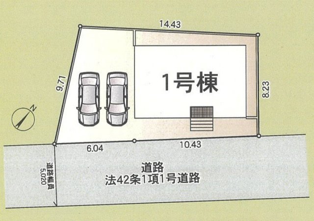 高崎市新町第13（全1棟）1号棟の区画図