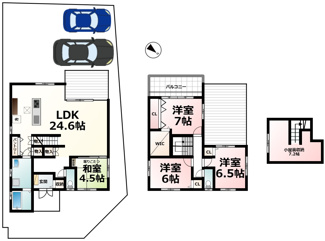 【間取り】 | 栗東市川辺　瀬流ニュータウン１-３号地