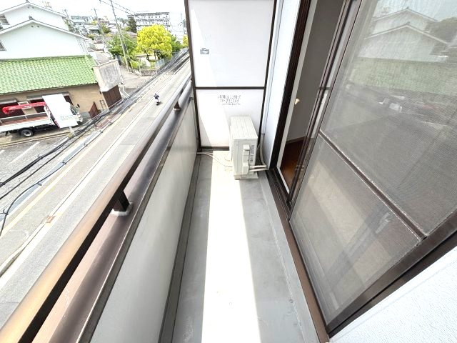 谷山ハイツのバルコニー