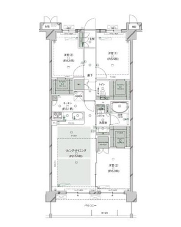 【間取り】 | プレシス多摩永山レヴィエ