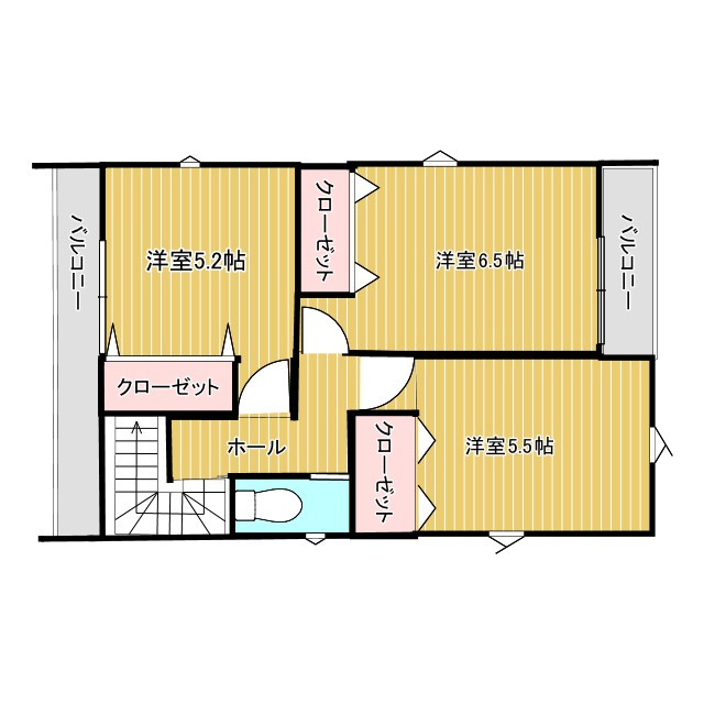 新築　桜ケ丘5-21-4　1号棟の間取り|2F間取り