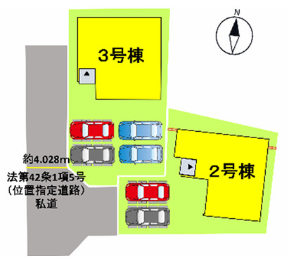 よかタウン／東区沼山津2丁目1期／２号棟の区画図