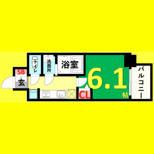 メイクス今池02　名古屋市賃貸　仲介手数料無料の間取り
