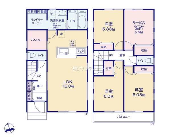 春日部市小渕　新築一戸建て　19号棟の間取り