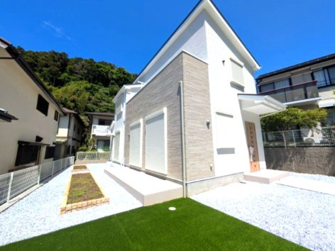 自然溢れる住環境　４LDK＋ファミリースペース　新築の外観|陽当たり良好
