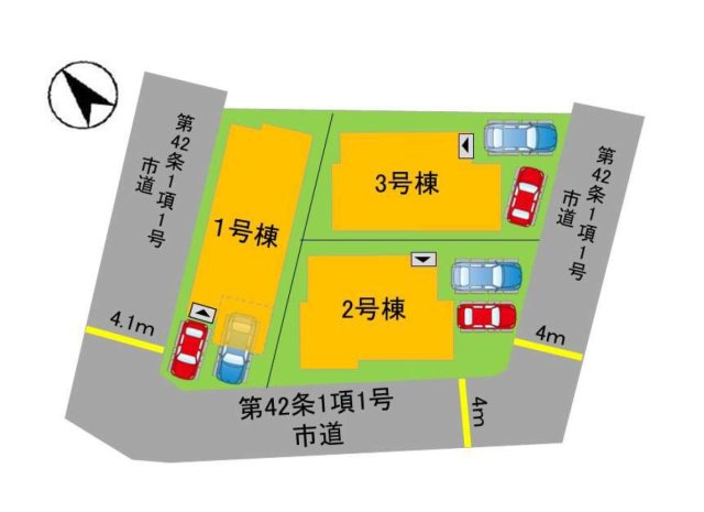 春日市昇町4丁目第1-3棟（2号棟）の区画図|配置図（2号棟）