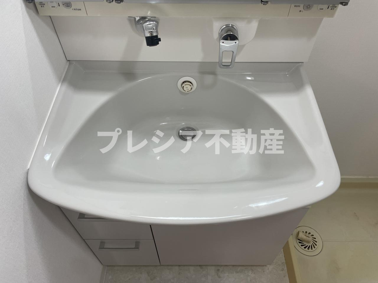 モナーク甲子園の独立洗面台