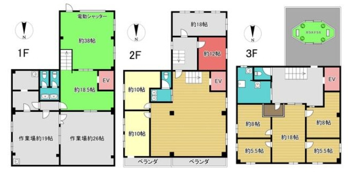 今川３丁目貸工場の間取り