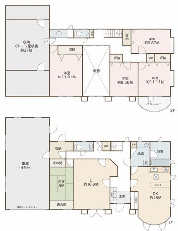 【間取り】 | 高崎市高浜町　ガレージ付き中古戸建　夜景が一望できます！