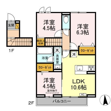 リッシュセゾン　Eの間取り