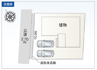 岡崎第259土井町　新築分譲住宅　全1棟　1号棟の区画図