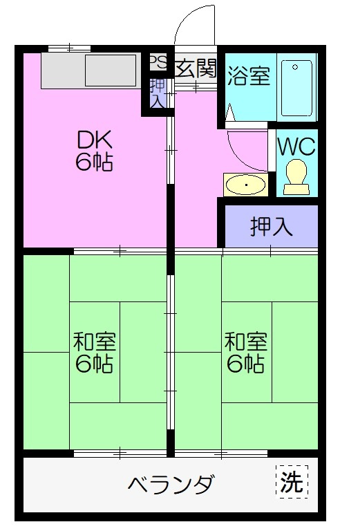 コーポむつみⅠの間取り