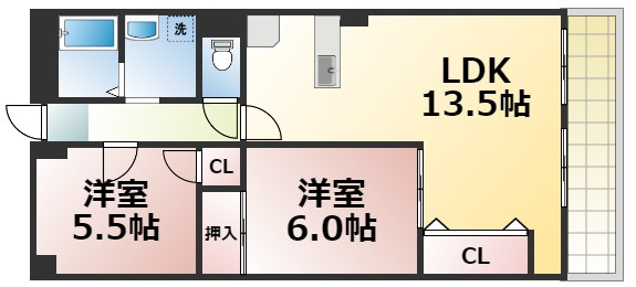 【間取り】 | SENSE巽東　仲介手数料無料