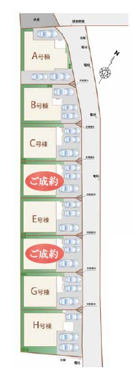 宜野湾市嘉数（全8棟）BCEGH号棟の外観パース|外観パースです