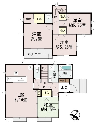 宜野湾市嘉数（全8棟）BCEGH号棟の間取り|G号棟　4590万円
