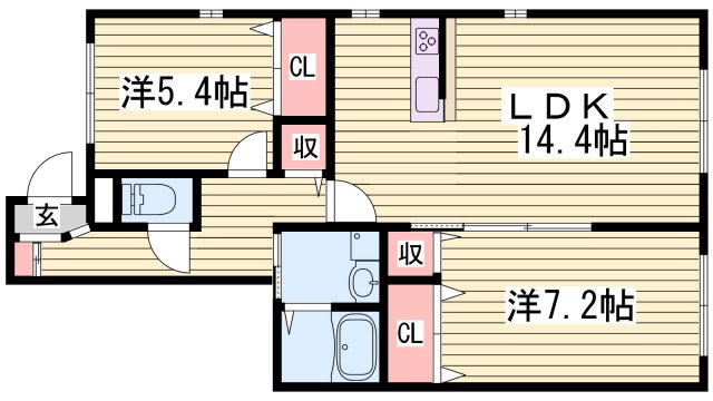 ヴィラーチェ東山の間取り