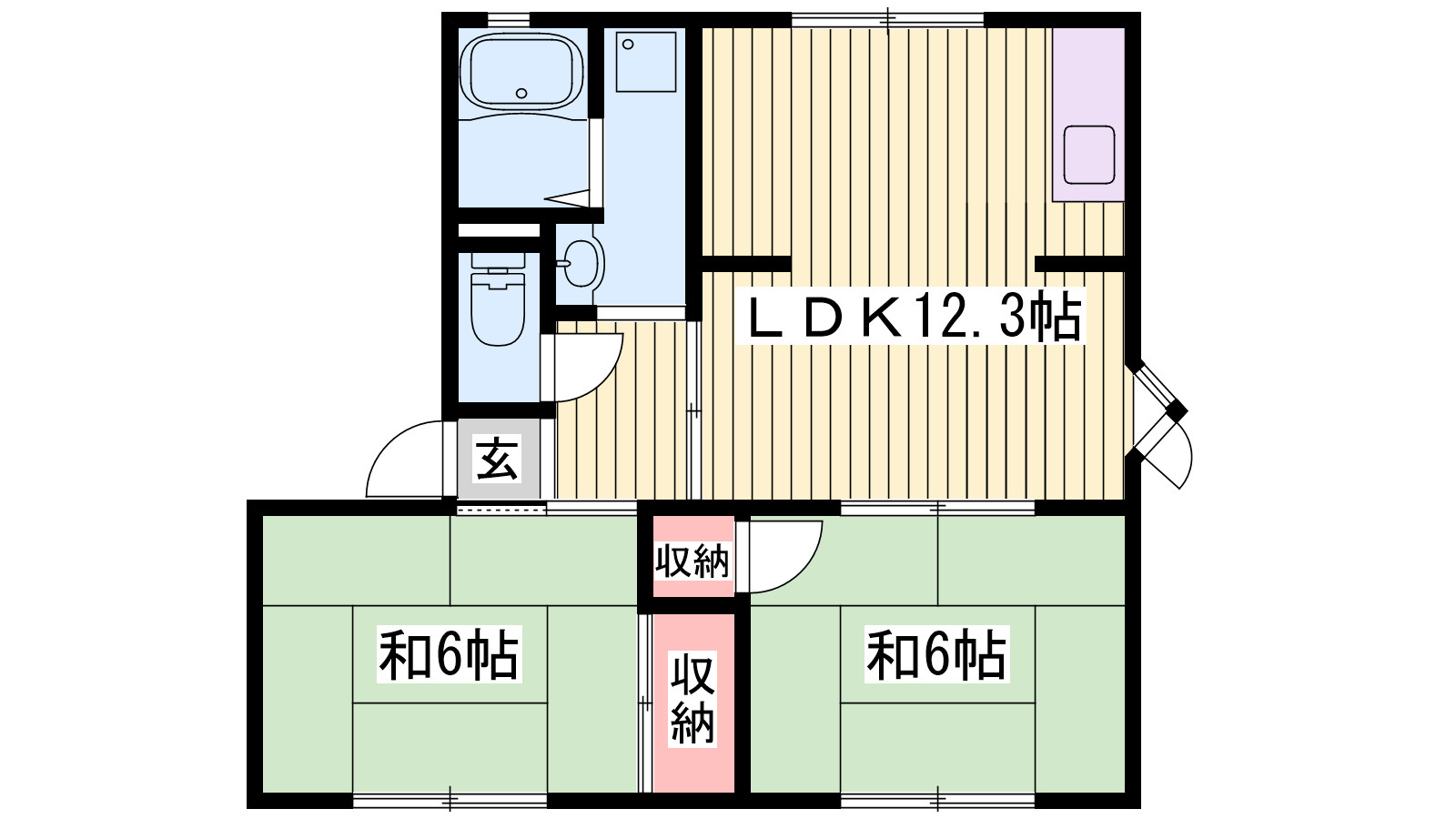 リトルフォレスト御立Ｄ棟の間取り