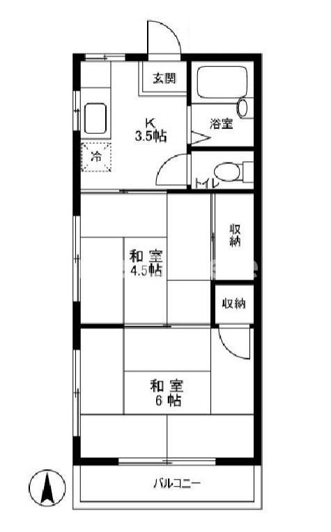 高田コーポの間取り