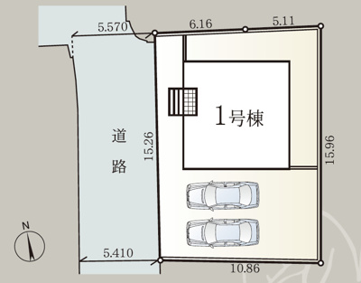【区画図】 | Cradle garden　米沢市城北第１　１号棟 | ★内覧予約でブランド米2kg★