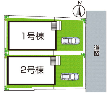 亀岡市柳町　第1期　新築一戸建ての区画図|全２区画