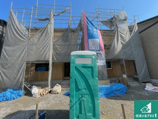 亀岡市柳町　第1期　新築一戸建ての外観|現在の進捗状況です！順調に作業進行中、完成が待ち遠しいです！詳細の間取り等、お気軽にお問い合わせください！