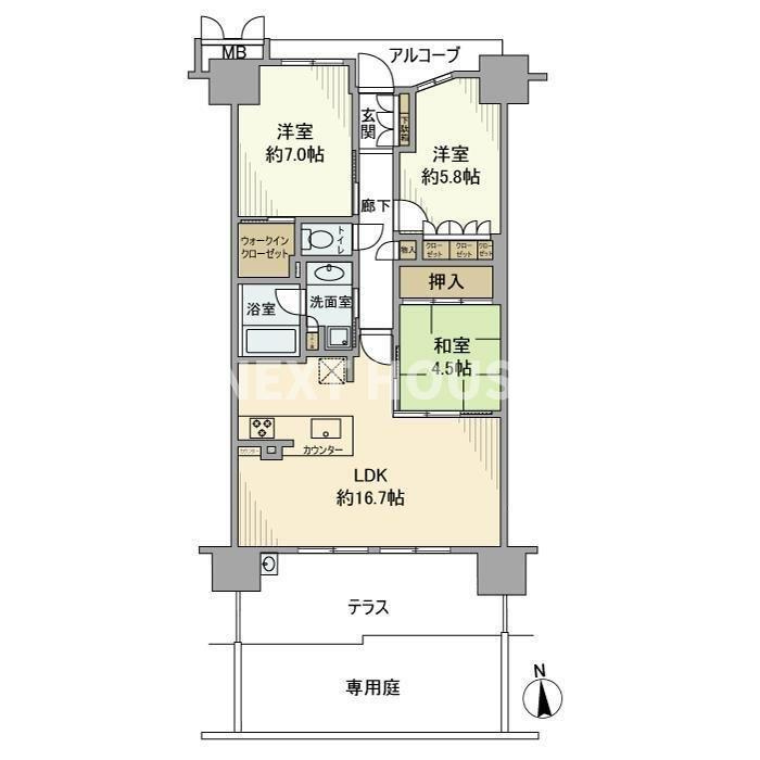 ブランズシティあべの王子町の間取り