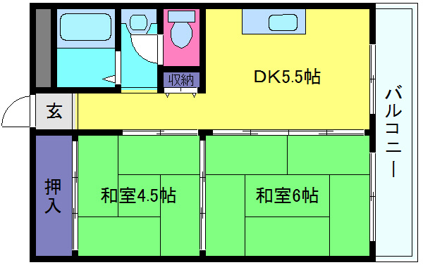 六甲道レクランの間取り