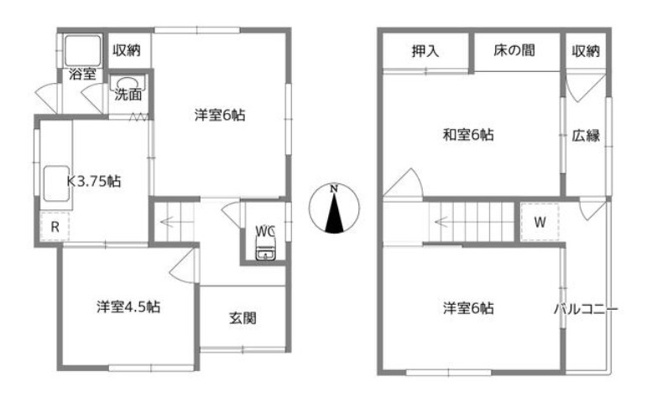 【間取り】 | 南小阪合町5丁目 戸建て
