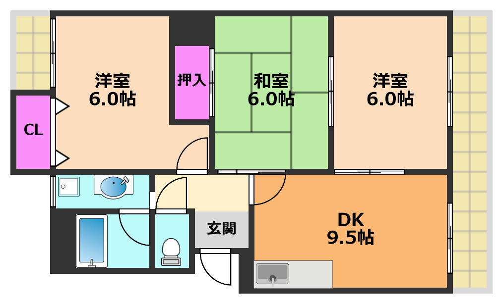 ハイツ高丸の間取り