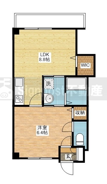 modern palazzo文教通りの間取り