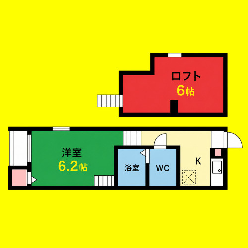 Cielo Azul YADA(シエロ アスール 矢田)　名古屋市賃貸　仲介手数料無料の間取り