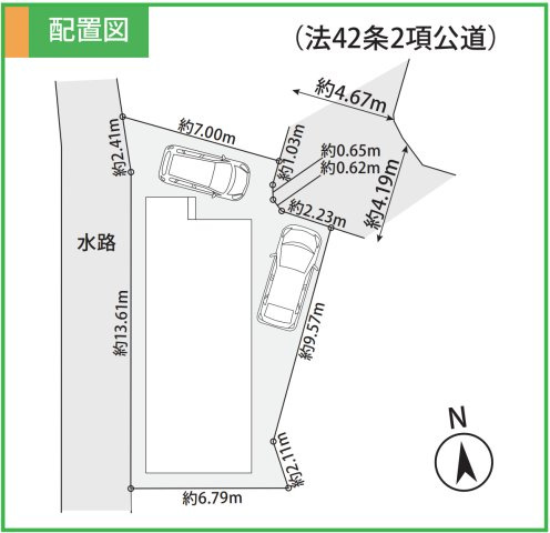 横浜市泉区中田南5丁目 新築戸建て【仲介手数料無料】カースペース2台の区画図