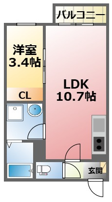 リブレメゾン東鳴尾Ⅰの間取り