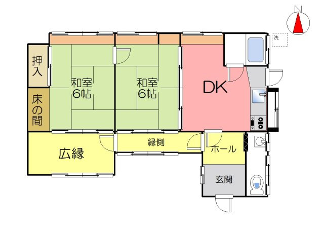 丹波市氷上町常楽の中古一戸建の間取り