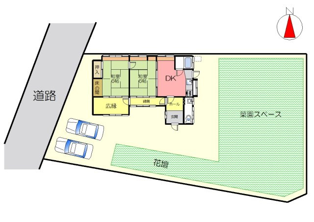 丹波市氷上町常楽の中古一戸建の区画図