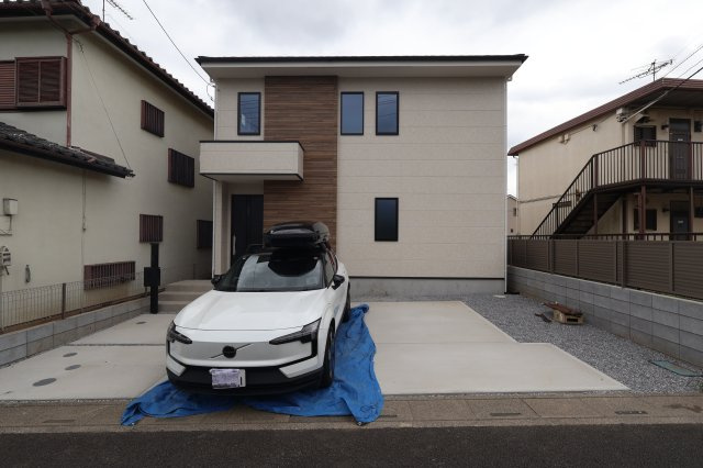 《仲介手数料無料》西区大字佐知川381-14新築一戸建てケイアイグレイスの外観|撮影日 2026年6月5日 14:00 曇り