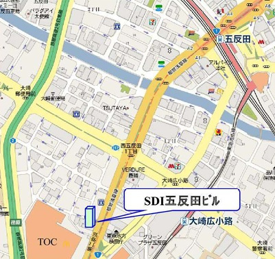 SDI五反田ビルの地図