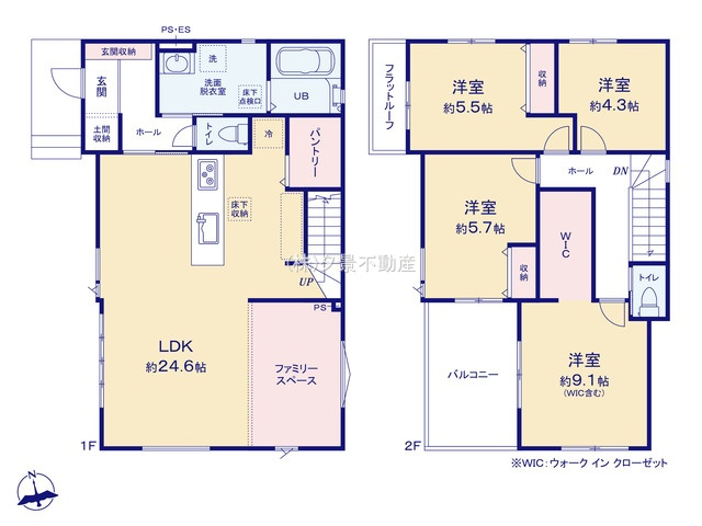《仲介手数料無料》緑区大字三室54-30新築一戸建てケイアイグレイスの間取り
