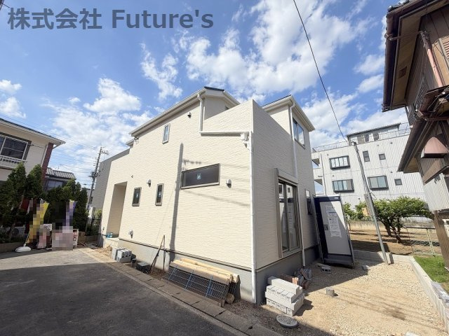 八潮市大字二丁目　新築戸建の外観|現地の写真になります。