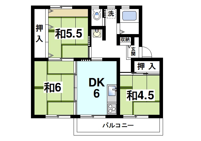 中登美団地(個人）の間取り