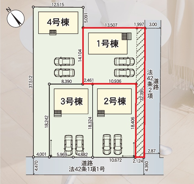 Cradlegarden　 那珂市杉　第3　1の前面道路含む現地写真|並列駐車可能です。気になる他の物件と合わせての現地ご案内も可能です。HPから、またお電話でも、お気軽にお問い合わせください。